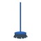 Bristle broom with stick icon