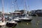 BRISTOL, ENGLAND - JULY 19: yachts at the Bristol harbourside fe