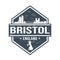 Bristol England Travel Stamp Icon Skyline City Design Tourism Seal Vector.