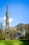 Bristol High Cross moved to Stourhead in 1765 with medieval St Peters church taken in Stourton, Wiltshire, UK