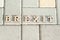 Britain exit from European Union, a Brexit word abstract in vintage letters