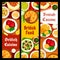 Britain food restaurant dishes vertical banners