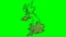 Britain United Kingdom drawing colored map green screen isolated