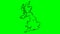 Britain United Kingdom drawing outline map green screen isolated