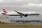 British Airways B777-300ER landing side shot