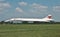 British Airways Concorde Supersonic airliner after landing  on July 19, 1997.