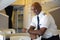 British Airways Middle Aged Africam Male Captain Pilot