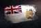 British Antarctic Territory Flag Made of Metallic Brush Paint on