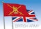 British Army ensign flag, United Kingdom, vector illustration