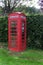 British classic red telephone box.