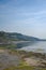 British coastline at Lyme Regis on a beautiful summer day