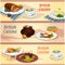 British cuisine main and snack dishes banner set