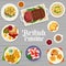 British cuisine restaurant food menu vector cover