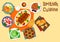 British cuisine traditional meat dishes icon