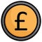 British currency, british pound Vector Icon which can easily modify