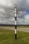 British Finger post sign, North Yorkshire Moors.