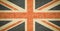 British flag background on old canvas texture