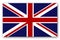 British flag. Banner of England. Symbol of united kingdom. Sign of the great English kingdom. Vector image.