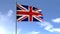 British Flag, England flag, United Kingdom Flag 3D animation