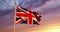 British Flag Waving Shows Union Jack United Kingdom National Banner - 30fps 4k Video