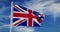 British Flag Waving Shows Union Jack United Kingdom National Banner - 30fps 4k Video