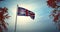 British flag waving shows Union Jack United Kingdom National Banner - 30fps 4k Video