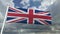 British Flag Waving, Union Jack of United Kingdom motion graphic animation