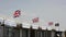 British flags at Littlehampton, England