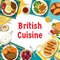 British food restaurant menu cover template