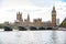 The British Houses of Parliament as seen from across the Thames