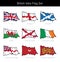 British Isles Waving Flag Set