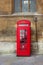 British K2 red telephone box with Royal Crest