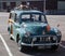 A British Morris Minor, a classic iconic car from the 1960s