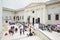 British Museum Great Court interior with stairway and people in London