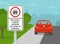 British outdoor parking rules. Close-up view of a `No motor vehicle parking on verge or footway` sign.