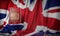 British passport on the flag of the UK United Kingdom. Getting a UK Great Britain passport,  naturalization and immigration