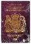 British Passport Isolated With White Grunge