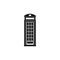 British phone booth icon, simple style