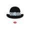 British police girl in a hat. Police avatar.