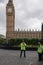 British police next to Big Ben in London in June 2015. England. United Kingdom