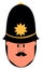 British policeman, illustration, vector