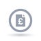British Pound paper bill icon - Britain money document symbol