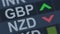 British pound rising, New Zealand dollar falling, exchange rate fluctuations