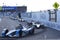 British professional racing driver Alexander Sims of  BMW Andretti Team driving his Formula E car 27 during 2019 NYC E-prix