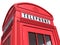 British red phone booth detail