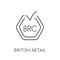 British Retail Consortium linear icon. Modern outline British Re