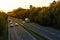 British road during sunset