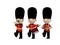 British soldiers on white, 3D illustration