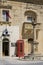 British style phone box in village of Gharb on island of Gozo - Malta
