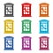 British Telephone Booth Isolated icon or logo, color set